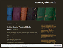 Tablet Screenshot of nemesystematic.wordpress.com