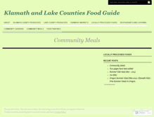 Tablet Screenshot of klamathlakefoodexplorer.wordpress.com