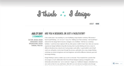 Desktop Screenshot of ithinkidesign.wordpress.com