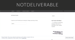 Desktop Screenshot of notdeliverable.wordpress.com