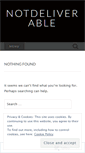 Mobile Screenshot of notdeliverable.wordpress.com
