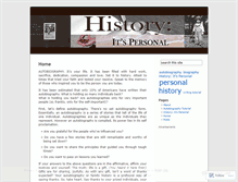 Tablet Screenshot of historyitspersonal.wordpress.com