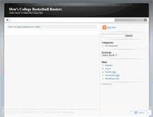 Tablet Screenshot of menscollegebasketballrosters.wordpress.com