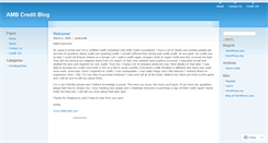 Desktop Screenshot of ambcredit.wordpress.com