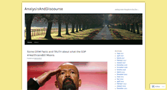 Desktop Screenshot of analysisanddiscourse.wordpress.com