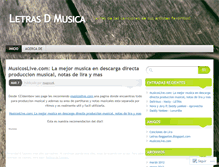 Tablet Screenshot of letrasdmusica.wordpress.com