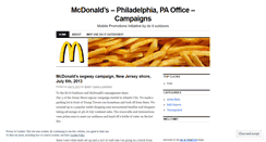 Desktop Screenshot of mcdonaldscampaign.wordpress.com