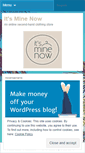 Mobile Screenshot of itsminenowblog.wordpress.com