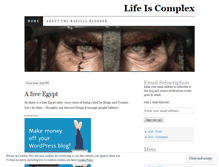 Tablet Screenshot of lifeiscomplex.wordpress.com