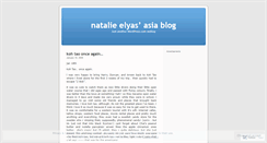 Desktop Screenshot of natalieelyas.wordpress.com