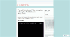 Desktop Screenshot of actecology.wordpress.com