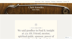 Desktop Screenshot of clarkknowles.wordpress.com