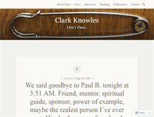 Tablet Screenshot of clarkknowles.wordpress.com