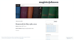 Desktop Screenshot of magisterjohnson.wordpress.com