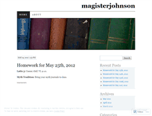 Tablet Screenshot of magisterjohnson.wordpress.com