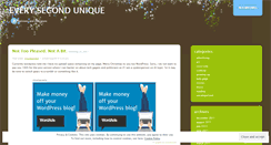 Desktop Screenshot of everysecondunique.wordpress.com