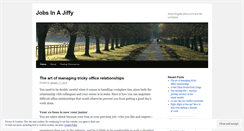 Desktop Screenshot of jobsinajiffy.wordpress.com