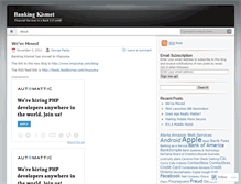 Tablet Screenshot of bankingkismet.wordpress.com