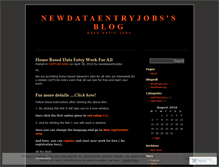 Tablet Screenshot of newdataentryjobs.wordpress.com