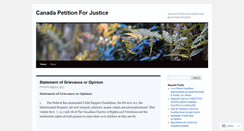 Desktop Screenshot of canadapetitionforjustice.wordpress.com