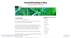 Desktop Screenshot of onandofframblings.wordpress.com