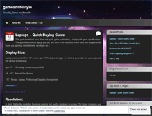 Tablet Screenshot of gamesnlifestyle.wordpress.com