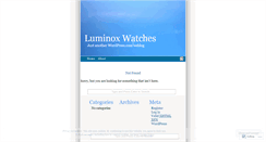 Desktop Screenshot of luminoxwatches.wordpress.com