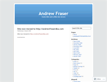 Tablet Screenshot of andrewfraser.wordpress.com