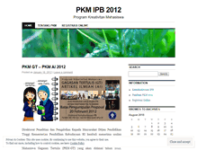 Tablet Screenshot of pkmipb.wordpress.com