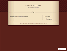 Tablet Screenshot of cinematoast.wordpress.com