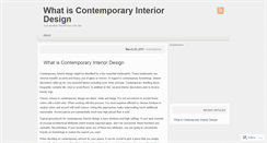 Desktop Screenshot of contemporaryinteriordesign729.wordpress.com