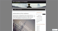 Desktop Screenshot of delomundanoalohumano.wordpress.com