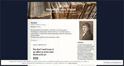 Desktop Screenshot of kleist2011.wordpress.com