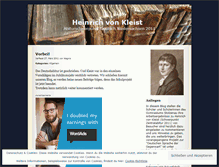 Tablet Screenshot of kleist2011.wordpress.com