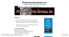 Desktop Screenshot of privatesecurityservices.wordpress.com