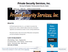 Tablet Screenshot of privatesecurityservices.wordpress.com