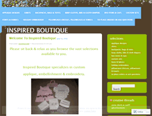 Tablet Screenshot of inspiredboutique.wordpress.com