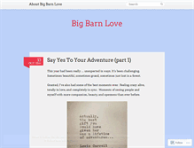 Tablet Screenshot of bigbarnlove.wordpress.com