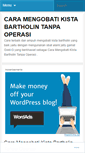 Mobile Screenshot of caramengobatikistabartholintanpaoperasisite.wordpress.com