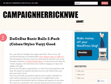 Tablet Screenshot of campaignherricknwe.wordpress.com