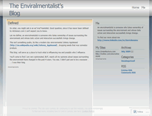 Tablet Screenshot of enviralmentalist.wordpress.com