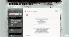 Desktop Screenshot of beknowdoministries.wordpress.com