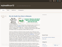 Tablet Screenshot of myhealthcar12.wordpress.com