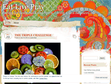 Tablet Screenshot of eatlivepray.wordpress.com