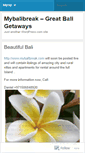 Mobile Screenshot of mybalibreak.wordpress.com