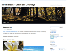 Tablet Screenshot of mybalibreak.wordpress.com