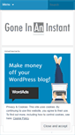 Mobile Screenshot of goneinaninstant.wordpress.com