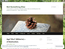 Tablet Screenshot of notsomethingelse.wordpress.com