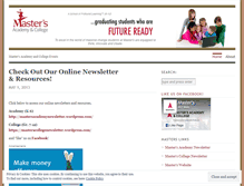 Tablet Screenshot of mastersacademyandcollegeevents.wordpress.com