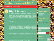 Tablet Screenshot of diabetessweetlife.wordpress.com